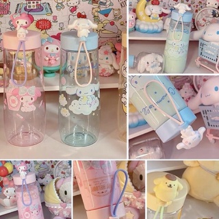 ꒰ พร้อมส่ง ꒱♡⁼³₌₃ ขวดน้ำsanrio *ลิขสิทธิ์แท้ miniso x sanrio ขวดน้ำพกพา ขวดน้ำลายปอมปอมปุริน 500 ml. กระบอกน้ำลายน่ารัก