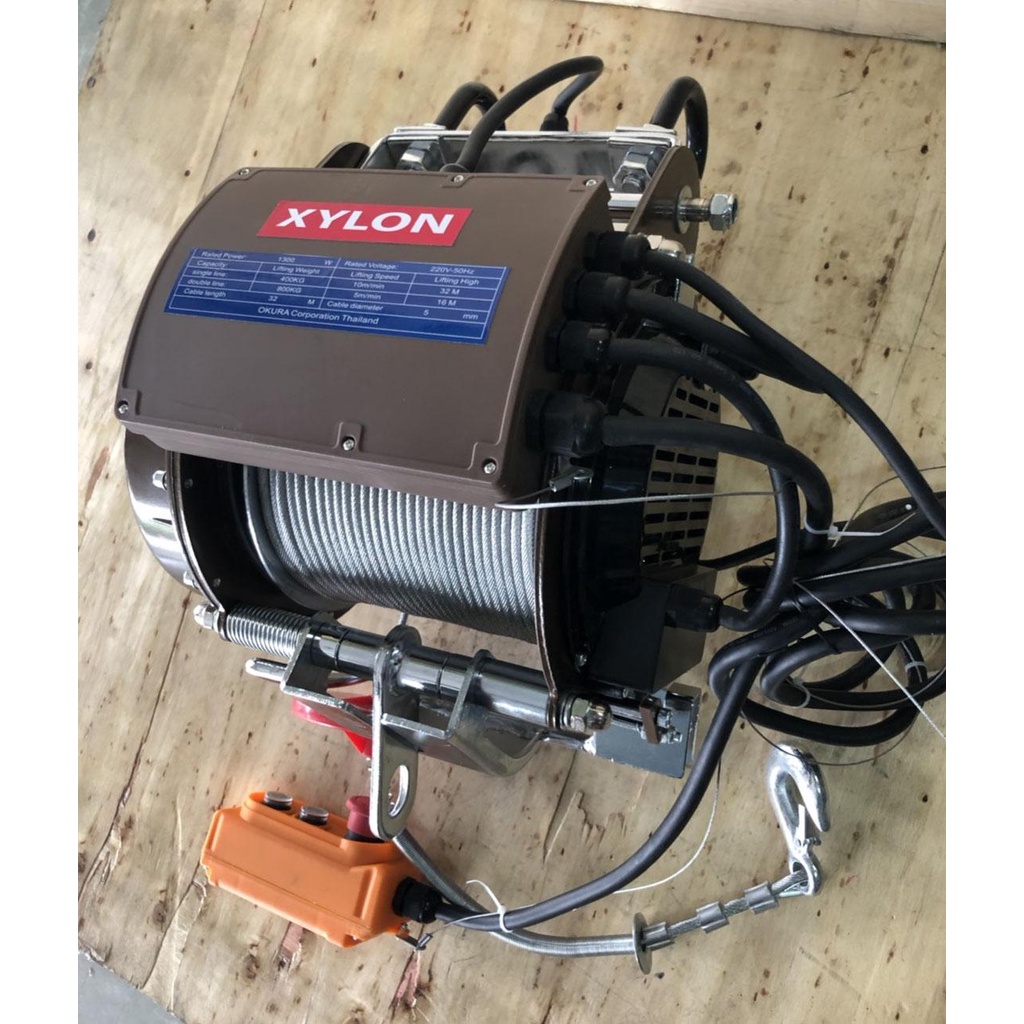 🔥โค้ดINC3LEL3ลด30฿(*ผ่อนได้*) รอกสลิงไฟฟ้า 800 KG / 220V Electric Hoists ยี่ห้อ XYLON รุ่น XYL-800KG