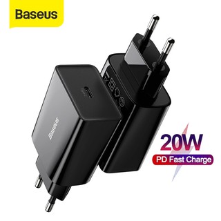 Baseus 20W 1C ที่ชาร์จแบบด่วน Pd 20W 18W ที่ชาร์จอย่างรวดเร็ว Type-C ชาร์จอย่างรวดเร็วสําหรับ Iphone 12 8 แท็บเล็ต Xiaomi