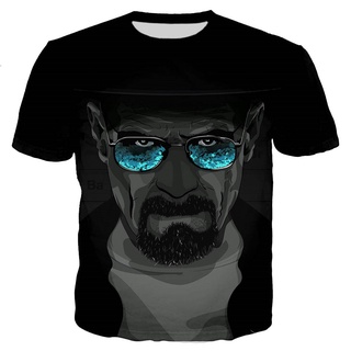 เสื้อยืดลําลอง แขนสั้น พิมพ์ลาย Tv Series Breaking Bad 3 มิติ โอเวอร์ไซซ์ สไตล์สตรีท แฟชั่นสําหรับผู้ชาย และผู้หญิงS-5XL