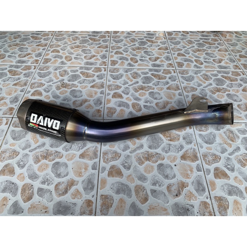 ท่อ daivo CQB1 CB-CBR650 ไทเทแท้ คอ 2.5 นิ้ว ใยแก้วแน่นๆ เสียงไม่แตก