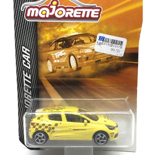 Majorette Renault Clio Sport - Checkered Design - Yellow Color /Wheels 5SV /scale 1/64 (3 inches) Long Package