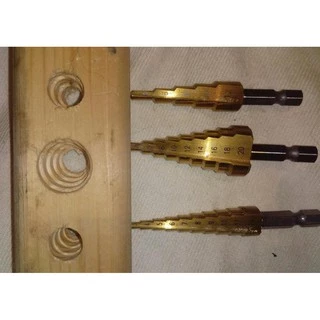 Kiprun 3 ชิ้น HSS ไทเทเนียมเคลือบ Step Universal เจาะชุด Bit, 4-12 4-20 4-32 มม.เจาะเครื่องมือสําหรับโลหะไม้