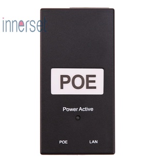 [innerset] อะแดปเตอร์อีเธอร์เน็ต หัวฉีดพาวเวอร์ POE 24V 0.5A 24W สําหรับกล้องวงจรปิด