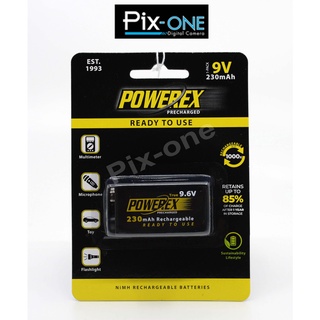 Powerex Precharge 9.6V 230mAh ถ่านชาร์จขนาด 9V (รับประกันศูนย์)