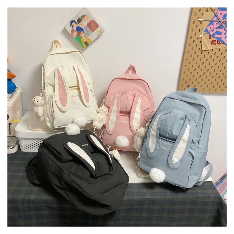 (A051) 16 นิ้ว - กระเป๋าเป้หูกระต่าย Rabbit สไตล์เกาหลี