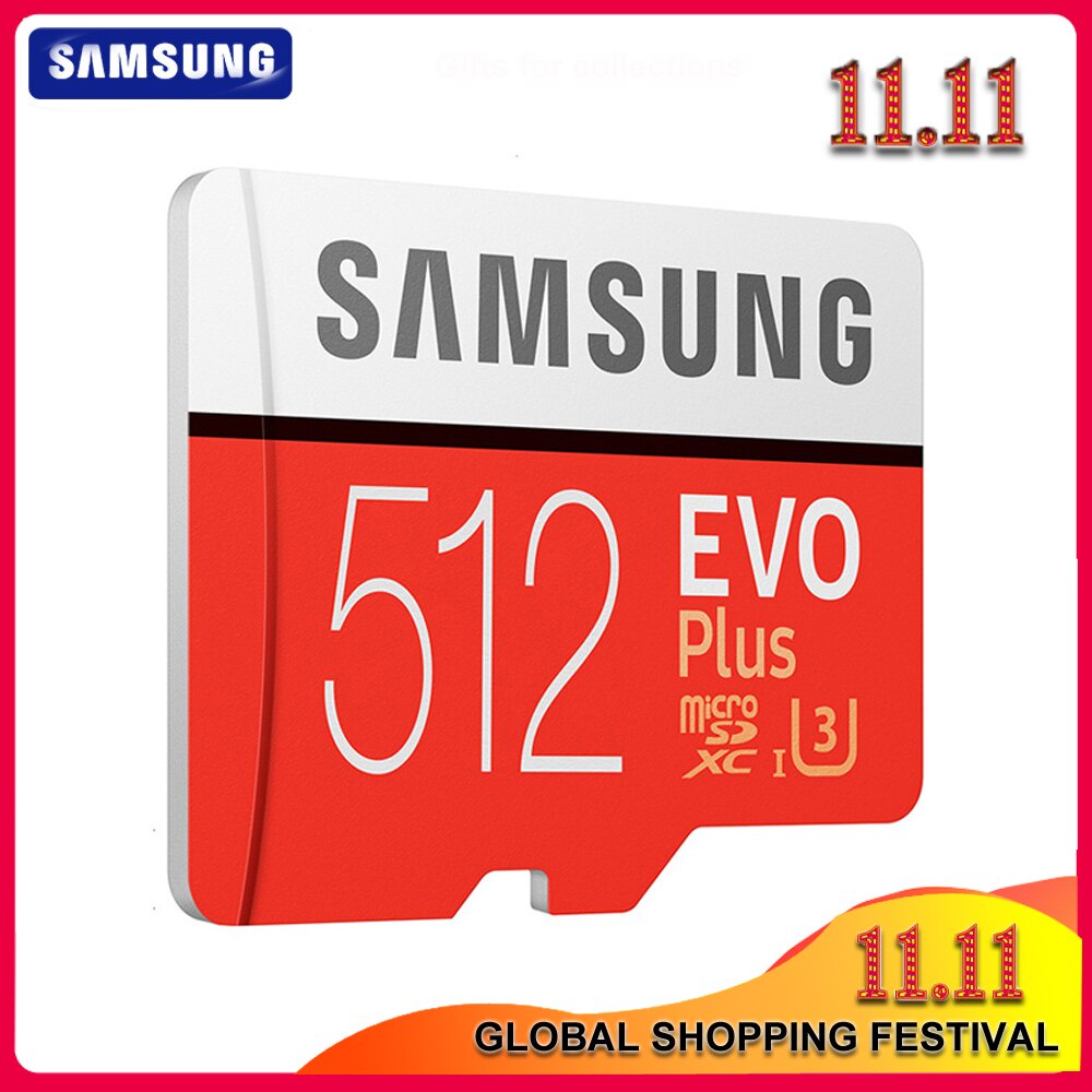 SAMSUNG Micro SD Card 512GB 100Mb/s Class10 Grade EVO+ Micro SD Card Memory Card TF Flash Card