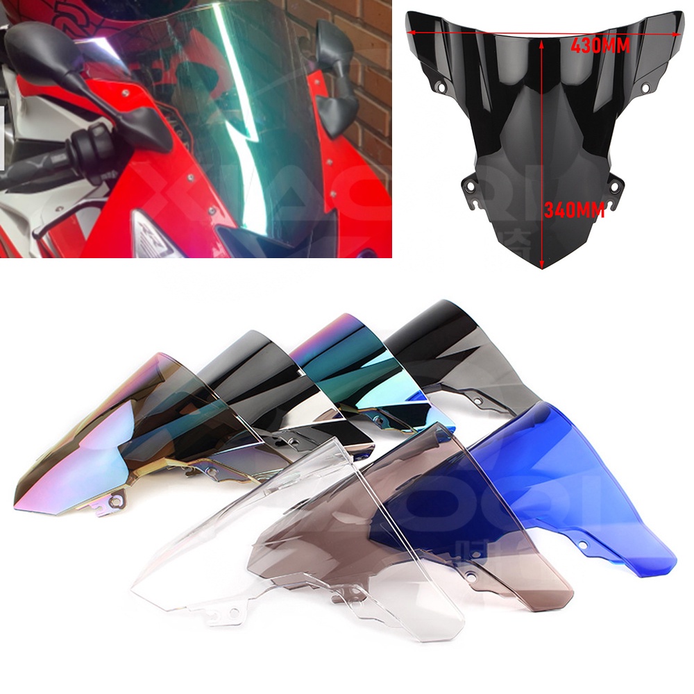 กระจกกันลมรถจักรยานยนต์ สีดํา สําหรับ BMW S1000RR S1000 RR 2015 2016 2017