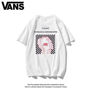 Vans Vance ใหม่ เสื้อยืดลําลอง แขนสั้น คอกลม พิมพ์ลาย ทรงหลวม โอเวอร์ไซซ์ สําหรับผู้ชาย และผู้หญิง