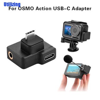 Utilizing original dji cynova osmo action dual 3. 5 มม. usb-c อะแดปเตอร์แปลงสายเคเบิ้ล สําหรับแอ็คชั่น