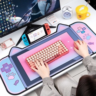 แผ่นรองเมาส์ กันลื่น ขนาดใหญ่ สำหรับใช้งานคอมพิวเตอร์ Desk Mat Large Mouse Cat Pad ขนาดใหญ่ 80*40*0.3 คีย์บอรด์ pad