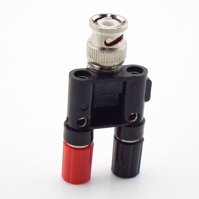 อะแดปเตอร์เชื่อมต่อเสียง BNC Male to Dual 4 มม. Banana BNC Female Jack Coaxial RF