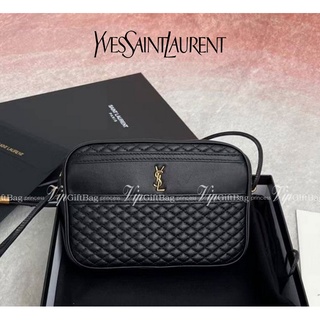 YVES SAINT LAURENT BAG กระเป๋าสะพายสไตล์วินเทจทรงเหลี่ยม งานหนังแท้สวย โทนสีดำคาสสิก