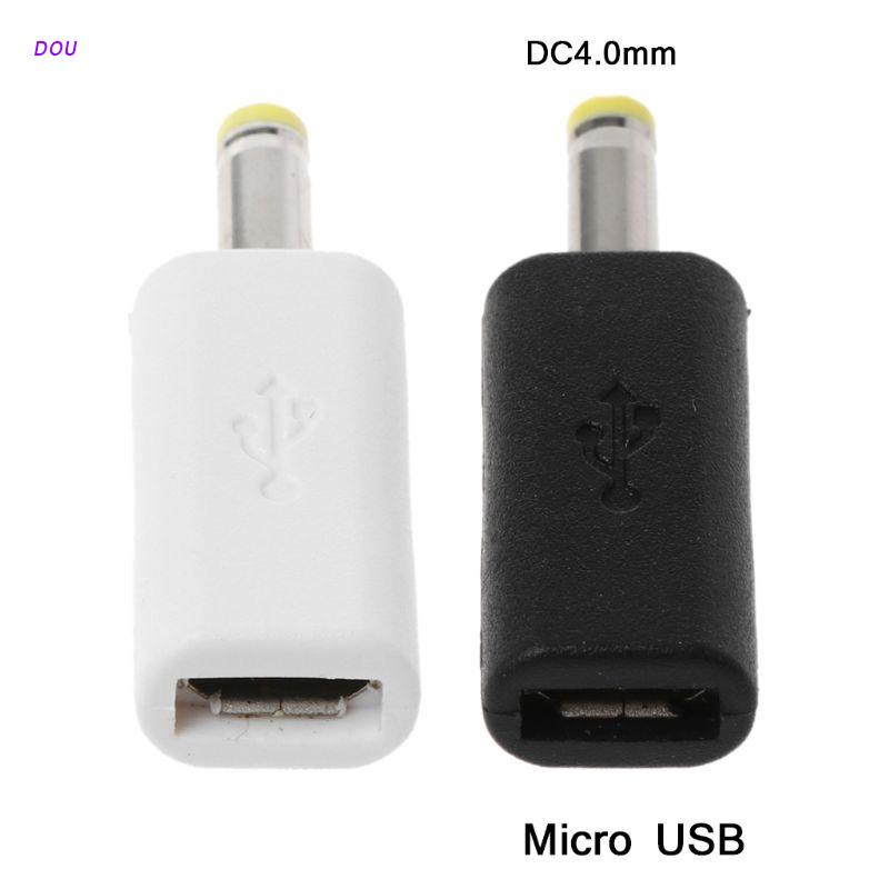 Dou อะแดปเตอร์ปลั๊กเสียบแจ็ค เสียบชาร์จ Micro Usb ตัวเมีย เป็น Dc ตัวผู้ 4.0X1.7 มม. สําหรับ Sony Ps