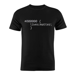 เสื้อยืด ผ้าฝ้าย 100% พิมพ์ลาย Lives Matter สีดํา สําหรับทุกเพศ