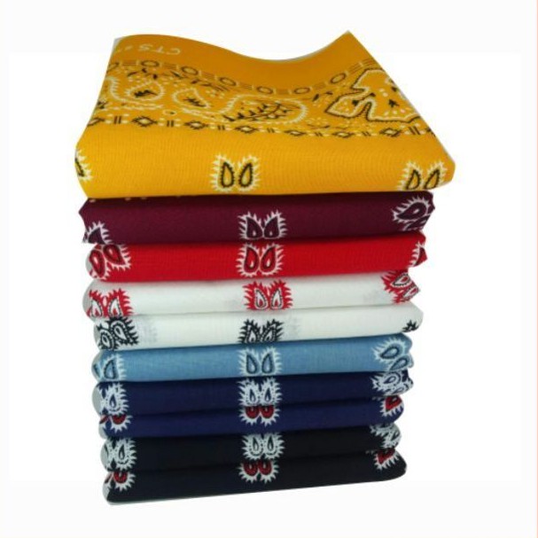 ผ้าเช็ดหน้าวินเทจ ซับเหงื่อได้ดี โพกหัว ผูกผม เนื้อผ้ าคอตตอน100%