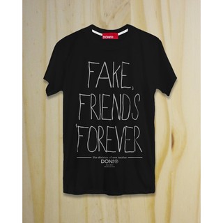 เสื้อยืด Fake Friends Forever สีดำ แบรนด์ DONt