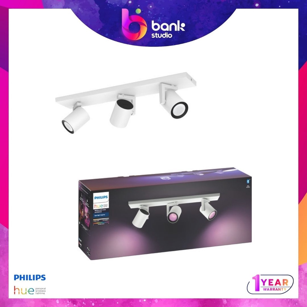 (ประกัน 1ปี) โคมไฟ Philips Hue Argenta triple spotlight - 220V
