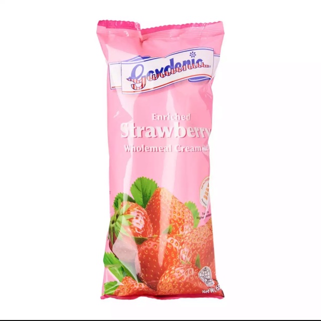 ขนมปังการ์ดิเนียสตรอเบอร์รี่ ครีม โรล Gardenia strawberry enrich wholemeal cream roll (ส่งตามรอบนะคะ