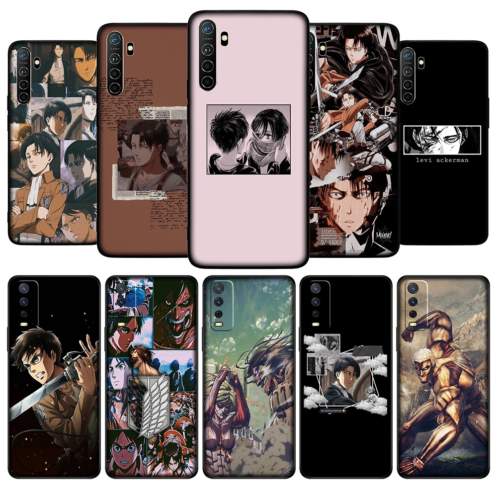 เคสซิลิโคนนิ่ม ลายอนิเมะผ่าพิภพไททัน 1D สําหรับ Vivo Y21 Y33S Y21S Y5S Y20 Y30 2021 Y31 Y50 Y51