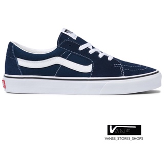 VANS SK8 LOW  DRESS BLUES TRUE WHITE SNEAKERS สินค้ามีประกันแท้