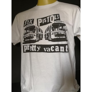 เสื้อวงนำเข้า Sex Pistols Pretty Vacant Sid Vicious Johnny Rotten Punk Rock Hardcore Retro Style Vintage T-Shirt