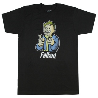 เสื้อยืดสีขาวใหม่ เสื้อยืด Fallout Vault คุณภาพสูง สําหรับผู้ชายS-4XL