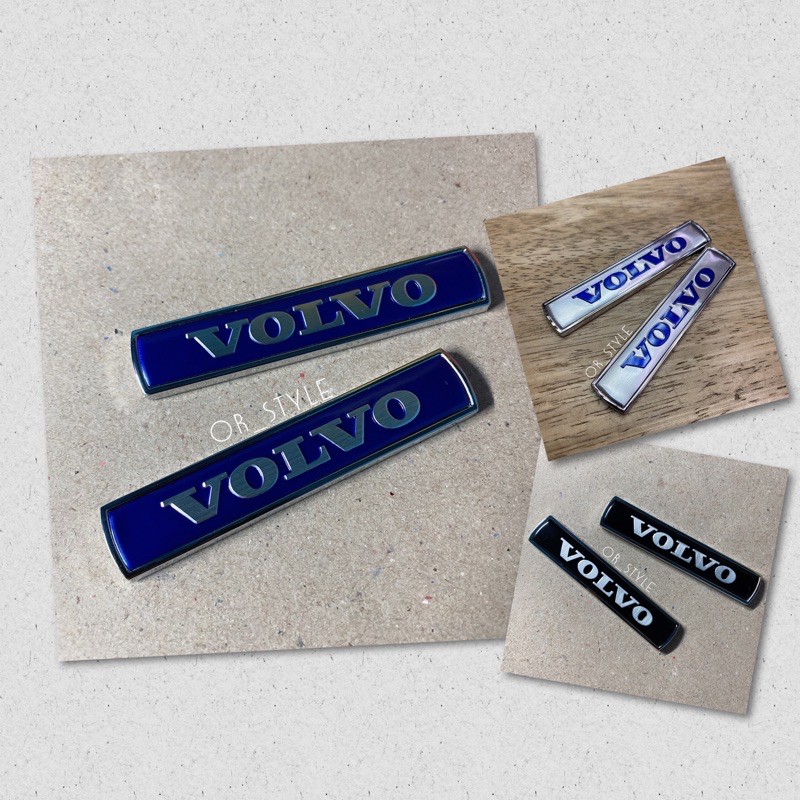 โลโก้ VOLVO งานโลหะ ขนาด 7.7x1.5cm (ราคาต่อคู่)