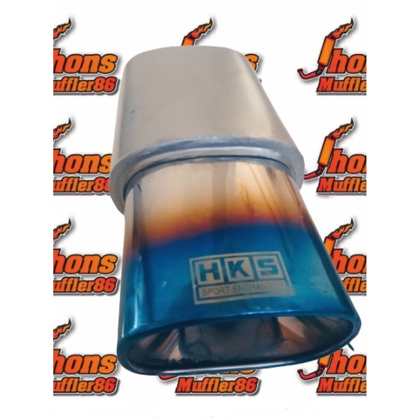 Hks turbo Blue racing Car Exhaust พร้อมเสียงเบส