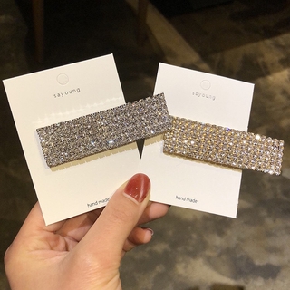 เกาหลีinsกิ๊บสีแดงน่ารักเพื่อนเจ้าสาวสาวหวานสุดน่ารัก rhinestone หรูหราเพชรเต็มbbขอบคลิปคลิปหลิวไห่