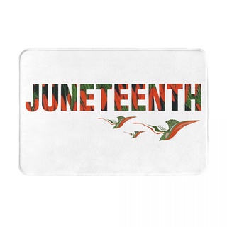 Juneteenth (1) พรมเช็ดเท้า ผ้าสักหลาด กันลื่น ดูดซับน้ํา แห้งเร็ว สําหรับห้องน้ํา 16x24 นิ้ว พร้อมส่ง