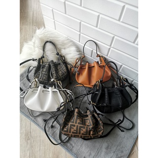 Tas กระเป๋าหูรูด ลายโลโก้ FF POMODORlNO IMPORT สําหรับผู้หญิง