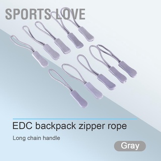 Sports Love คลิปหัวเข็มขัดซิปล็อคสําหรับกระเป๋า Edc สีเทา 10 ชิ้น