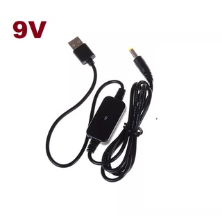 สายแปลง DC-DC Cable USB 9V DC Jack 5.5mmx2.1mm Step-up Power Module - intl-Fot 4G Router TP Link