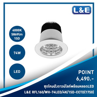 ชุดโคมไฟดาวน์ไลท์ฝังพร้อมหลอดไฟ L&amp;E รุ่น POINT (2)