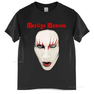 GILDAN ขายดี เสื้อยืดแขนสั้น ผ้าฝ้าย 100% พิมพ์ลาย Marilyn Manson Close-Up แฟชั่นฤดูร้อน สําหรับผู้ชาย ไซซ์ S~3XlSize S-