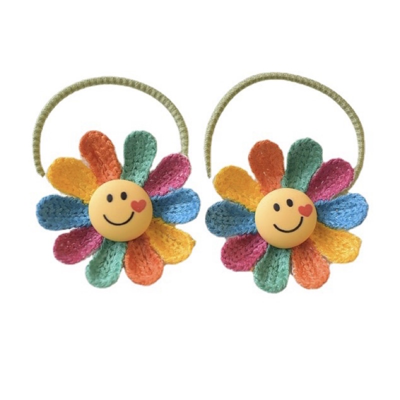 ยางรัดผม ยางมัดผม รางรัดผมดอกไม้ 2ชิ้น - รูปที่ 2