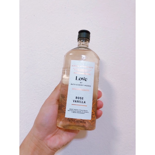 (เค้าเตอร์ไทย) Bath &amp; body works Aromatherapy shower gel เจลอาบน้ำ กลิ่น Love : rose vanilla