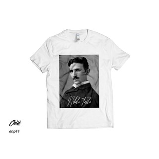 คอลูกเรือเสื้อยืดคอกลมเสื้อยืด พิมพ์ลาย Nikola TESLA I CUSTOM I TOKOH I INVENTOR I TSHIRT I GILDANผ้าฝ้ายแท้