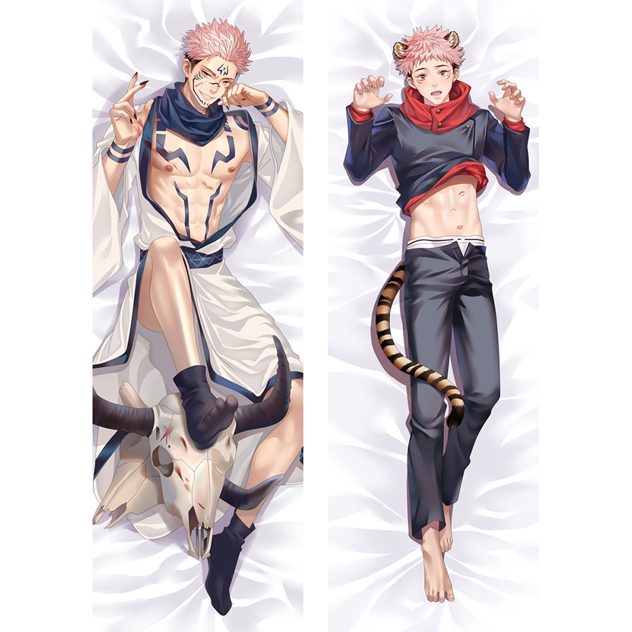 [ในสต็อก] อะนิเมะ Jujutsu Kaisen Dakimakura Itadori Yuji Ryomen Sukuna ชาย Otaku Hug Body หมอนกรณี