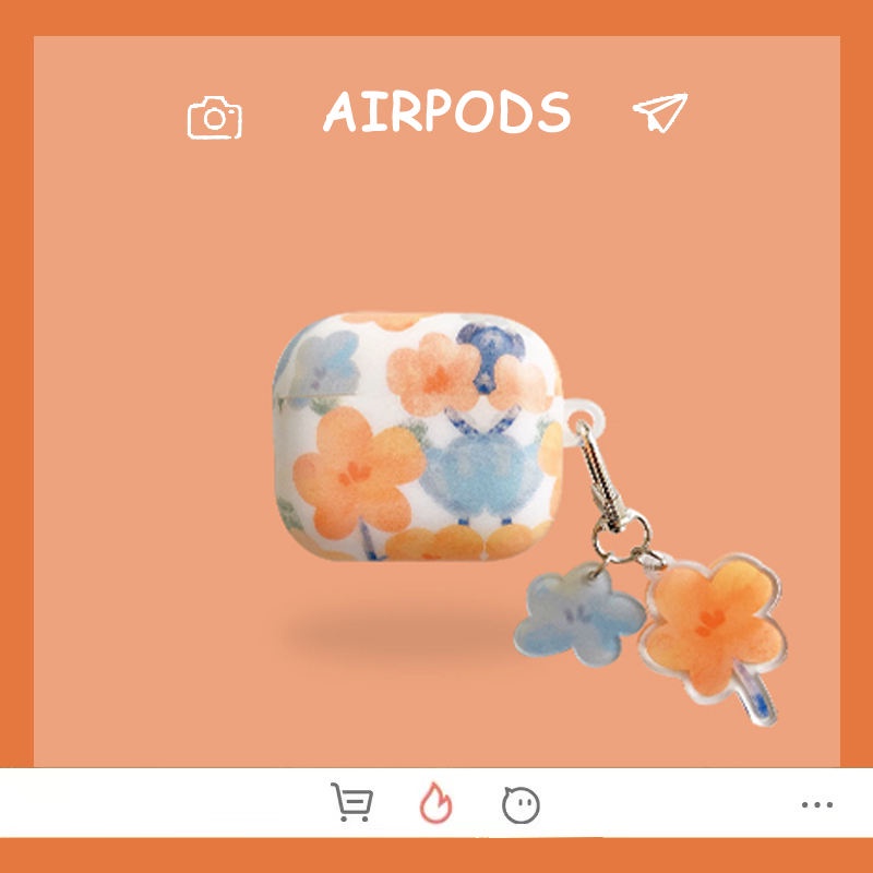 ฤดูใบไม้ผลิสีน้ําดอกไม้เคลือบเงา IDM หูฟังสําหรับ AirPods4 กรณีหูฟังนุ่มป้องกันกรณีสไตล์ใหม่สําหรับ AirPodsPro2 หูฟังป้องกันกรณีใช้งานร่วมกับ AirPodsPro กรณี AirPods2gen กรณี