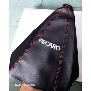 ถุงเกียร์หนังเย็บด้ายแดง ปักลาย RECARO เหมาะสำหรับรถเก๋งทุกรุ่นปักลายอย่างดีงานเนียนค่ะ