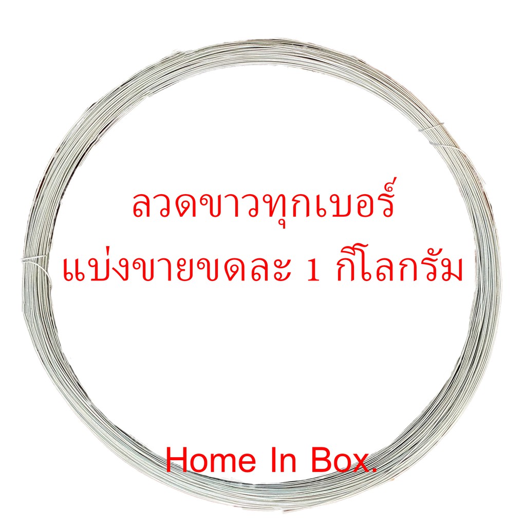ลวดขาว ลวดชุบสังกะสี เบอร์ #16 #18 #24 #14 #22 ขนาดขดละ 1กิโลกรัม สำหรับงานก่อสร้างและเอนกประสงค์ มาตรฐานอุตสาหกรรม