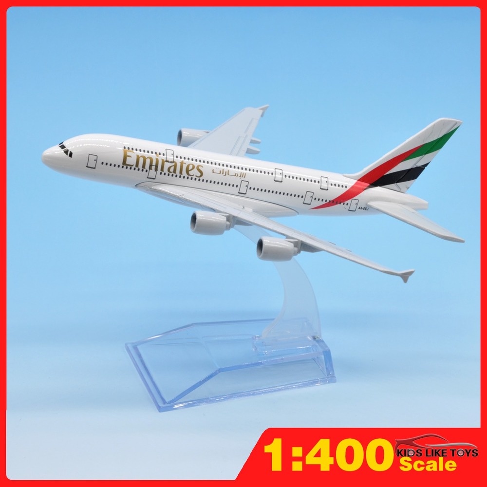 KLT 1:400 Emirates Airbus A380 16 ซม.เครื่องบินรุ่นของเล่นเด็ก
