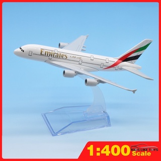 KLT 1:400 Emirates Airbus A380 16ซม.โมเดลเครื่องบินของเล่นสําหรับเด็ก