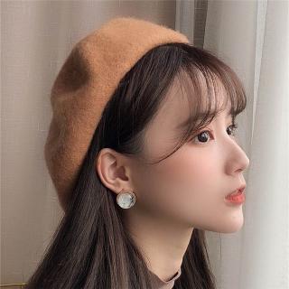 12117 Beret Harajuku style casual retro art show face small multicolor