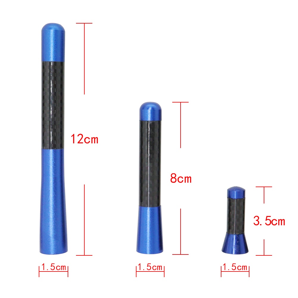 เสาอากาศวิทยุ FM AM คาร์บอนไฟเบอร์ สกรูโลหะ 3.5 ซม. 8 ซม. 12 ซม. อุปกรณ์เสริม สําหรับหลังคารถยนต์ 1 ชิ้น - รูปที่ 2