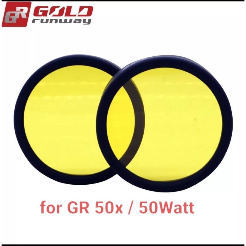 เลนส์สลิปออนหมอกสําหรับ Gold Runway 50W GR-50X ฝาครอบเลนส์สีเหลือง