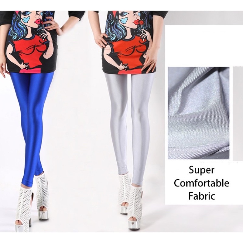 กางเกงเนื้อมันเงา ⭐️ขายาว No.602⭐️ 17 สี