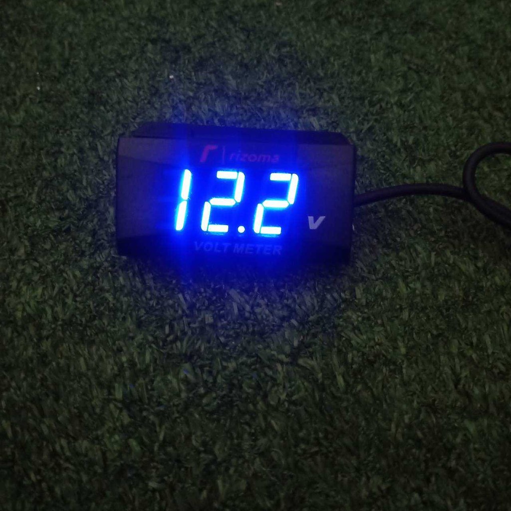 ไฟวัดแบตเตอรี่(กันน้ำ) ไฟวัดแบต (0107) หน้าจอ monitor สำหรับวัดแบต วัดโวลท์ มิเตอร์ Volt Meter GRS ใส่ได้ทุกรุ่น